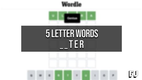 5 letter words that end in ter - 5-letter words ending with LIST. LIST. ATTENTION! Please see our Crossword & Codeword, Words With Friends or Scrabble word helpers if that's what you're looking for. 5-letter Words. alist. blist.